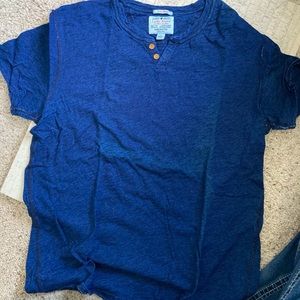Lucky Brand Henley Short Sleeve Tee L